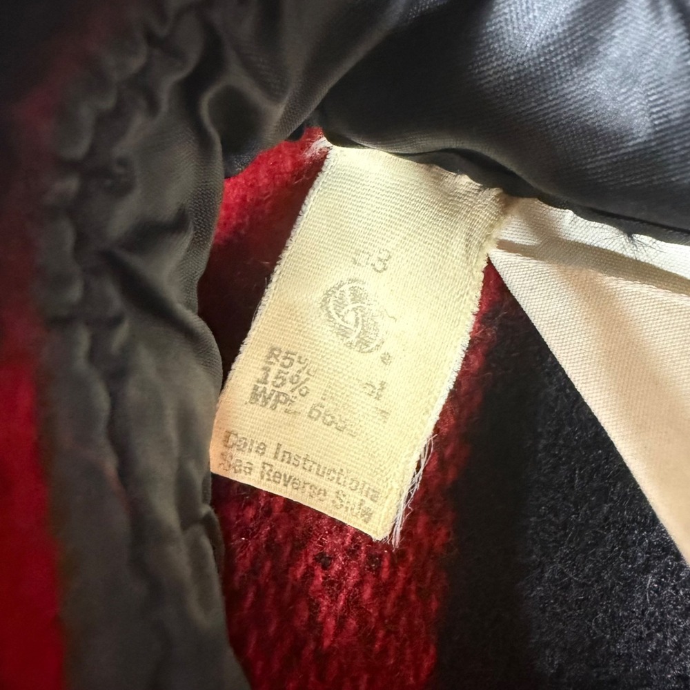 Vintage 70s Woolrich Buffalo Plaid Wool Mackinaw Hunting Jacket XL Shirt Red - Picture 4 of 7